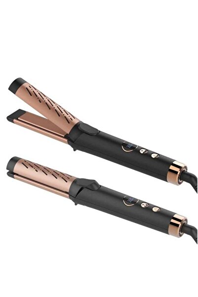 Arabest 2 in 1 Curling Wand 0-Inch Hair Smoothing Styler Professional Straigh...