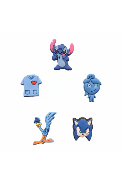 Otto Common مجموعة من 5 قطع من إكسسوارات جيبتس الملونة للأحذية - إكسسوار أحذي...