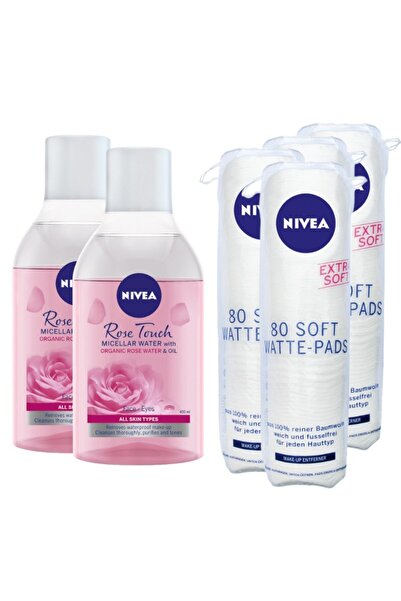NIVEA Makeup Removal Package 2 x MicellAir Rose Touch Micellar Water 400 ml, ...