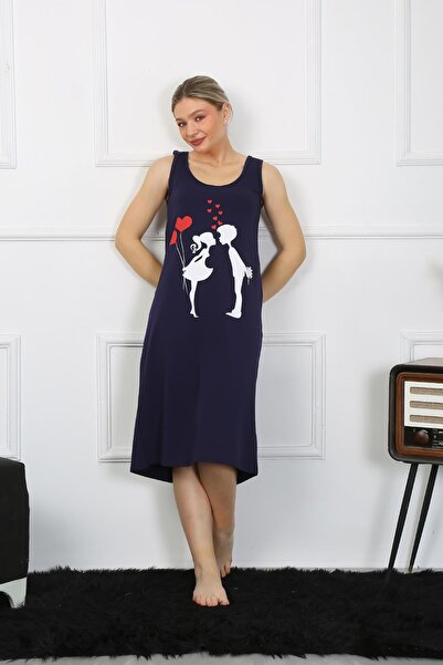 İbrahim Burak Etiler Collection ثوب نوم نسائي طويل بحزام سميك من القطن الممشط...