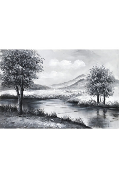 Icon Living لوحة جدارية زيتية مصنوعة يدوياً على قماش مستطيل الشكل، مقاس 120 ×...