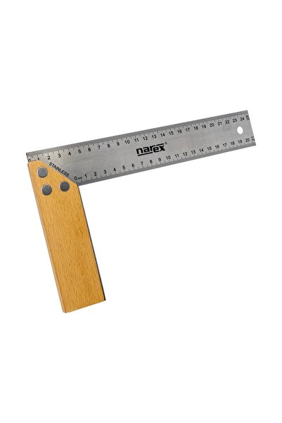 NAREX 896401 Ahşap Saplı Paslanmaz Çelik L Gönye 250 mm