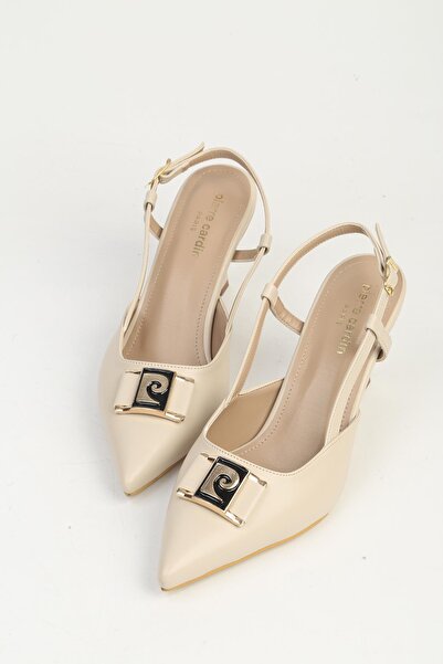 Pierre Cardin حذاء نسائي بكعب بيج PC-55775