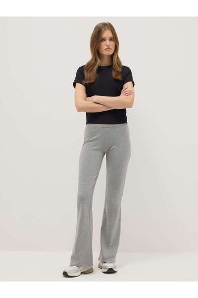 Ovs Grey flared stretch cotton leggings