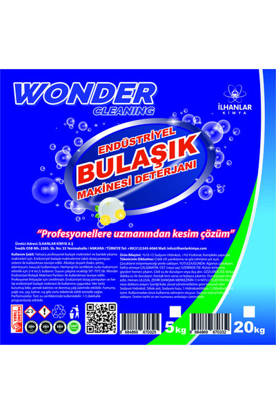 Wonder Cleaning Bulaşık Makinesi Deterjanı 20 KG
