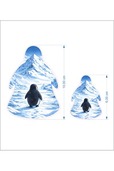 Parti Tasarla Nihilist Penguin Sticker |   Motivational Sticker 2 Pieces |   Laptop, Car
