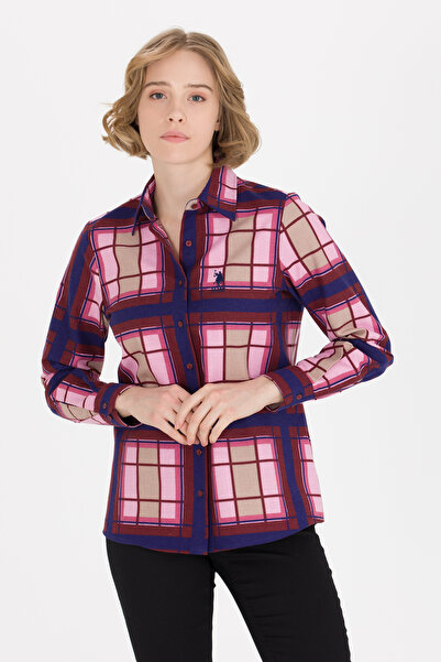 U.S. Polo Assn. Women's Cherry Long Sleeve Shirt 50253327-Vr223