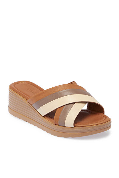 Tergan Taba Hakiki Deri Kadın Terlik - K25Y1TR67790-A29