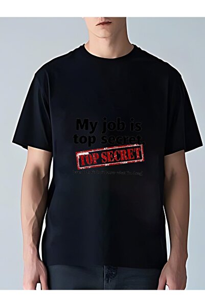 MIXSNOW Men Printed Cotton T-Shirt - My job is top secret