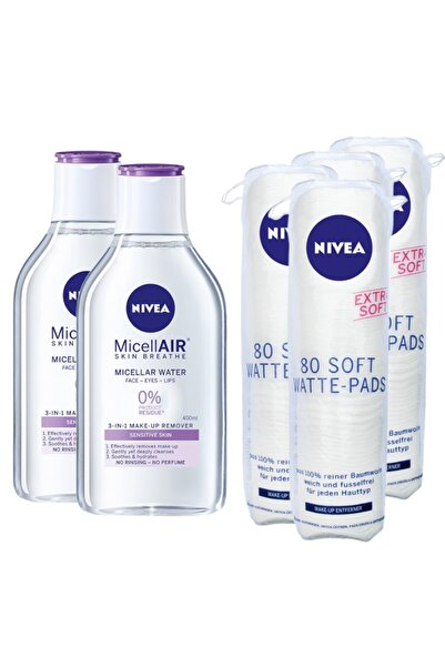 NIVEA Promo Package, MicellAir Skin Breathe Micellar Water 400 ml x 2, Cleans...
