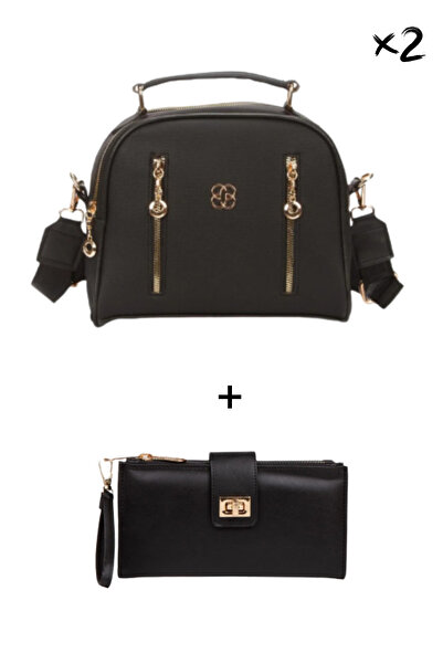 Newish Polo Women's Vegan Leather Daily Crossbody Bag – Black with Gold Zippe...