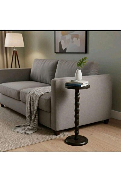 Mtanvxay طاولة جانبية عصرية جديدة بأرجل من الخشب الصلب، مصنوعة من مواد طبيعية...