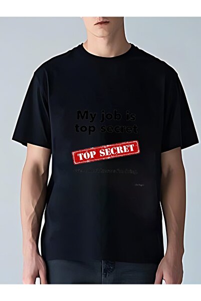 MIXSNOW Men Printed Cotton T-Shirt - My job is top secret