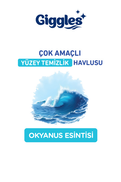 giggles XXL İz Bırakmayan Yüzey Temizlik Havlusu - (Beyaz Sabun-Çiçek Bahçesi-Okyanus Esintisi) 90