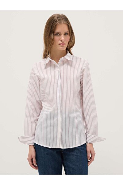 Ovs Multicolour striped slim fit cotton blend shirt with classic collar
