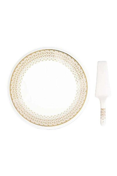 Generic Easy Life 2-Piece Elegant Design High Quality Porcelain Cake Serving ...