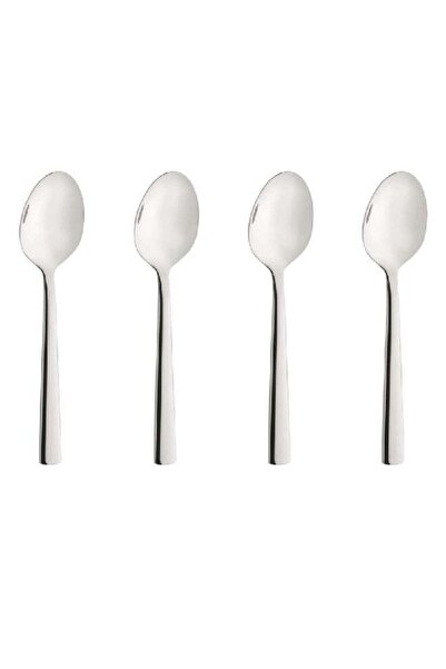 Amefa 4-Piece Moderno Mocca High Quality Stainless Steel Tea Spoon Set Silver