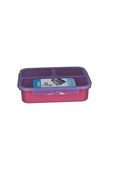 Generic 3-Compartment Bento Lunch Box Dark Pink and Purple 1.2 L