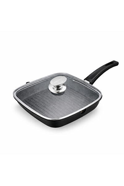 Royalty Line Square grill pan 24 cm with glass lid