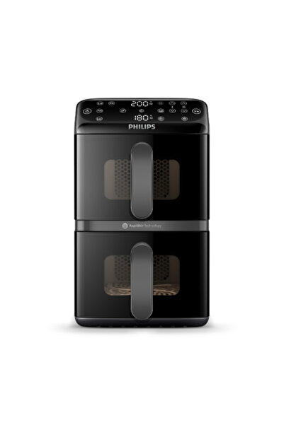 Philips مقلاة هوائية مزدوجة السلة من سلسلة 4000 بقوة 2750 واط وتقنية الهواء ا...