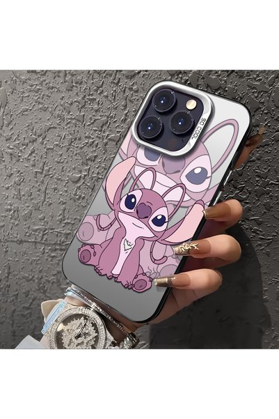 CASEVIBE Infinix Hot 50I Compatible, Stitch Couple Design Shock Protection Phone Case.
