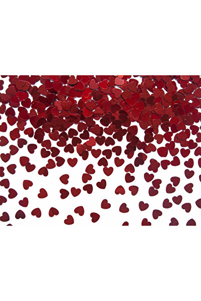 DecoDepot Confeti în formă de inimă, roșu, 5 mm, 30 gr