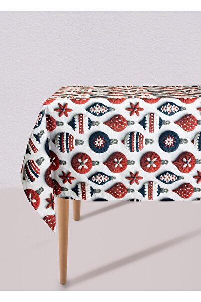 The Mia Modern Figure Patterned Tablecloth 150X240 cm White