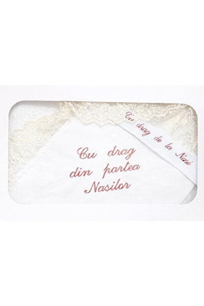 Dany Kids Fashion Christening gown with lace - powder pink embroidery