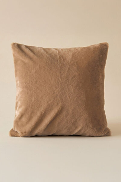 Elart Rabbit Throw Pillow Cover Plush Decorative (43X43 cm) Latte