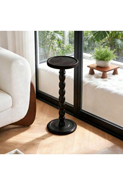 Mtanvxay Versatile Natural Material Coffee Table Modern Round Mobile Side Tab...