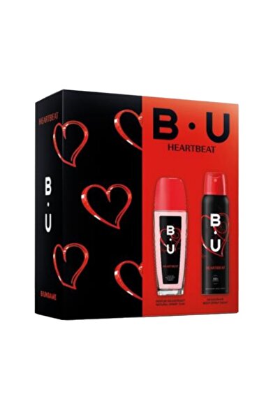 B.U. Set 2 x Caseta Cadou Heartbeat Femei, Parfum Spray Corp 75 ml, Deodorant...