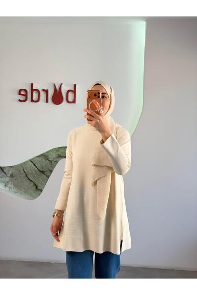 Armine Trend Zebra Desen Merserize Tunik 25YTD4114 Taş