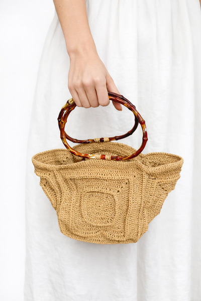 Luna HASIR ÇANTA EL ÖRGÜSÜ ÇANTA ASTARSIZDIR ÖZEL TASARIM