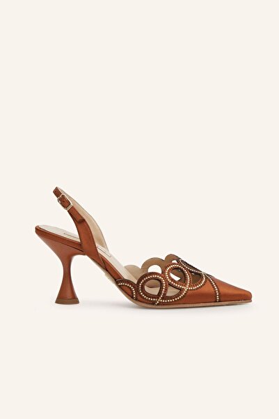 MARCATELLI Bakır Saten Veroni Topuklu Ayakkabı