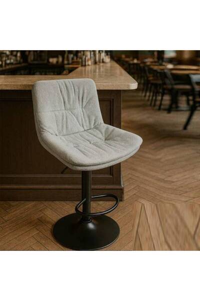 SADANHOME Gray Linen Bar Chair