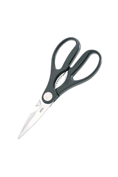 GEFU Ergonomic Handle Universal Scissors Black and Silver