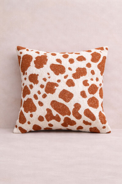 Elart Bloom Подушка-наволочка з жакардовим візерунком (43x43 см) Цегла