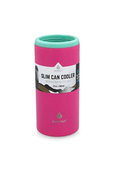 manna Durable Design Slim Can Cooler Tumbler with Non-Slip Silicone Base Dark...