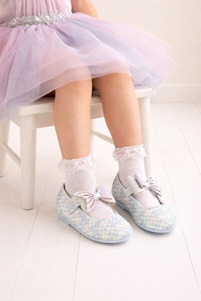 minibonito Balerini cu fundă cu model strălucitor pentru fete