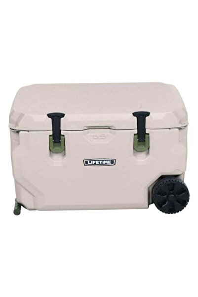 LifeTime High Performance Camping Cooler with Wheels Pumice Stone and Army Gr...