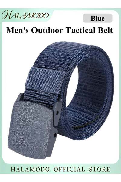 HALAMODO حزام تكتيكي، حزام جولف، حزام من النايلون، حزام عسكري للمشي لمسافات ط...