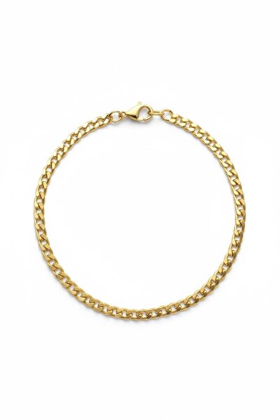 Çgk Çiğdem Gürel Kuyumculuk Kadın 14K Gerçek Altın Gurmet Bilezik 4mm