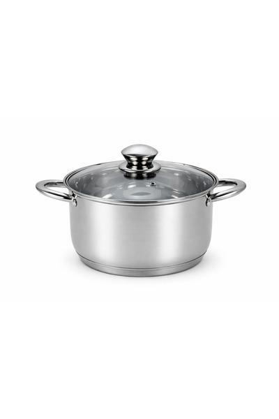 Royalty Line Swiss Z Line stainless steel pot 16 cm with glass lid 1.8 L