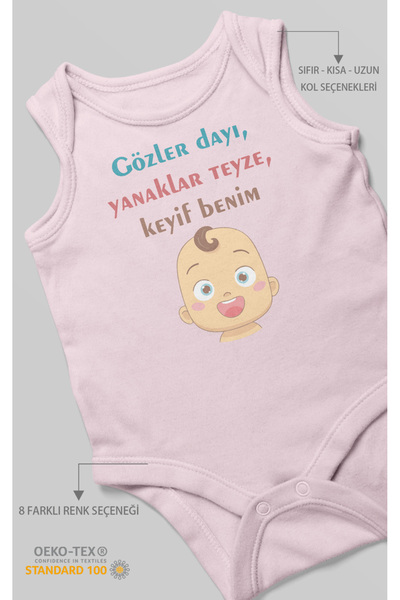 MorivoKids Eyes, Uncle, Cheeks, Aunt, My Joy, Printed Baby Bodysuit – Snap Fa...