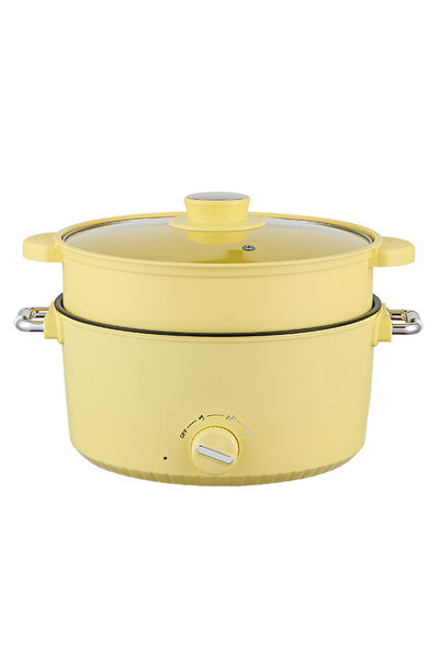 Sumkyle طباخ كهربائي، مقلاة سوتيه غير لاصقة سعة 3 لترات، قدر كهربائي ساخن مع ...