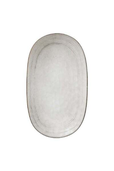 Secret de Gourmet Elegant Design Flower Serving Plate Grey 30 x 18 cm