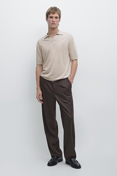 Massimo Dutti Polo shirt with V-neck