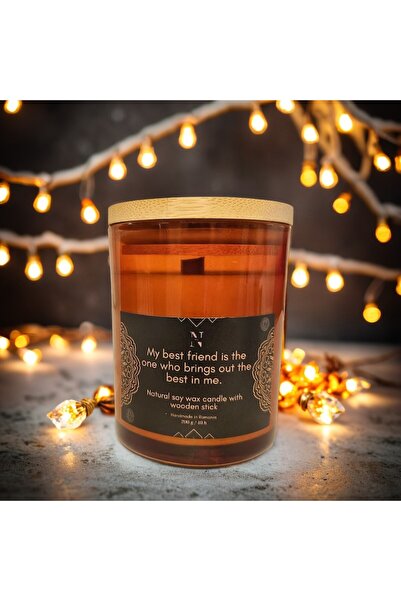 Nixy Lumânare parfumata din ceară de soia cu mesaj, My best friend is the one