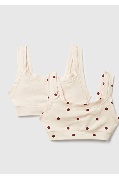 United Colors of Benetton Girl's Ecru Solid Color and Patterned 2-Piece Brale...