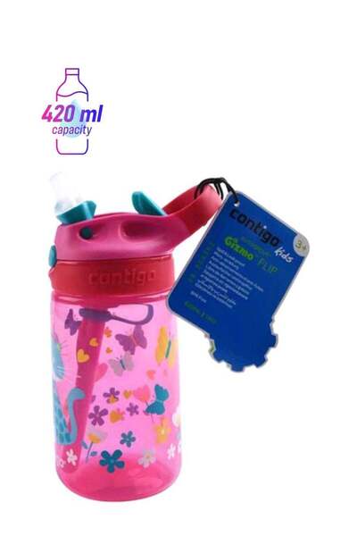 Contigo Printed Water Bottle Pink 420ml